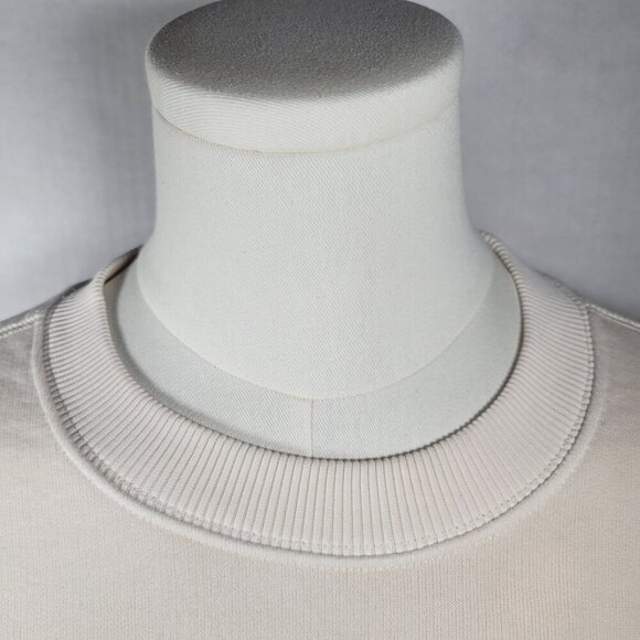 Madewell Womens Cream Crewneck Sweatshirt XXS Cotton Blend Casual Pullover - Picture 2 of 9